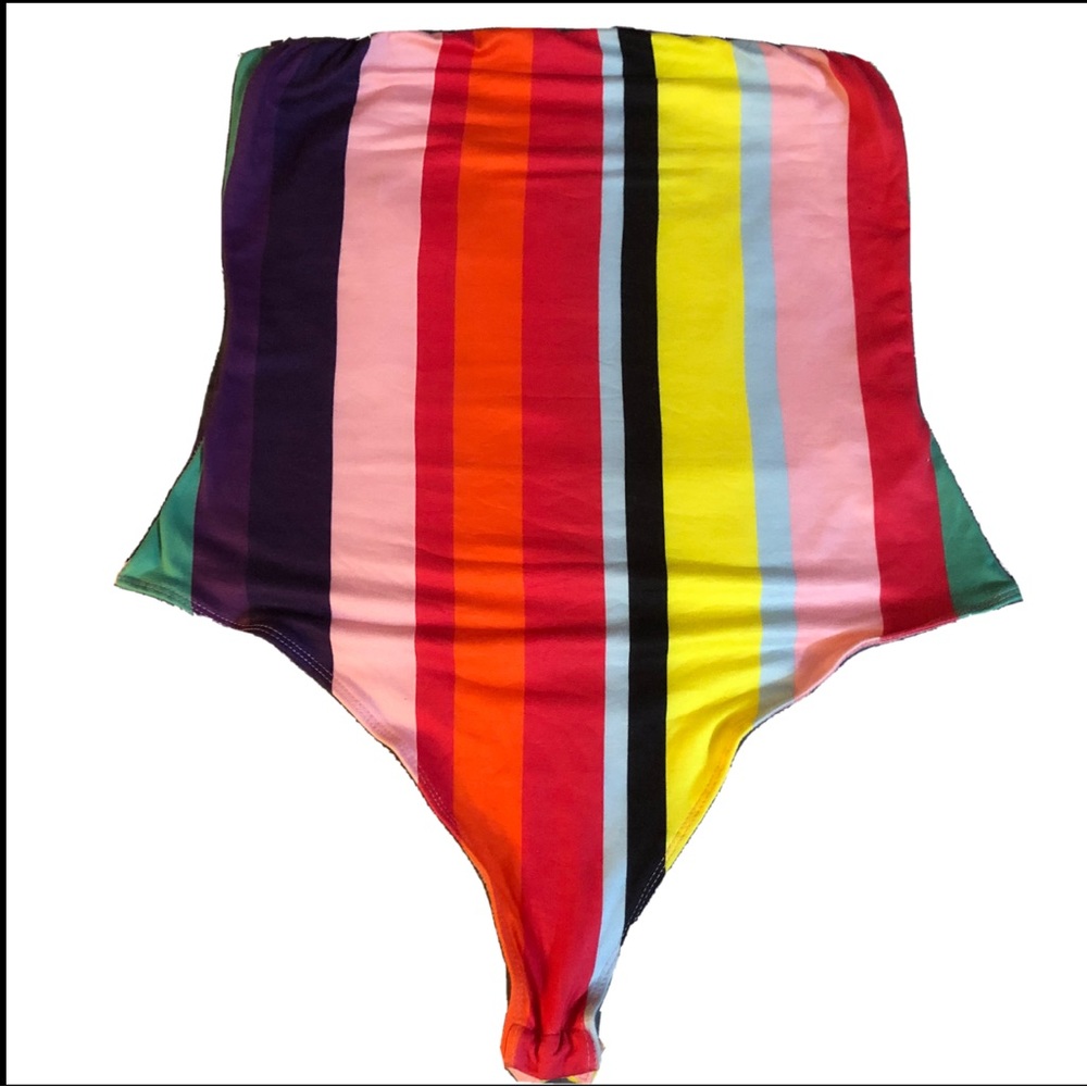color stripe bodysuit